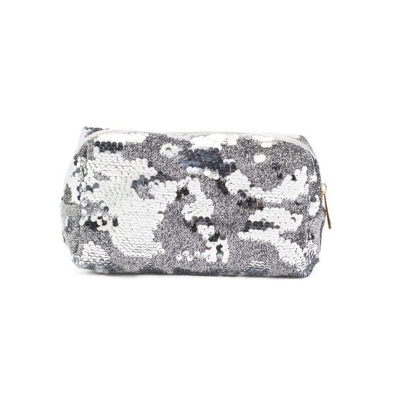 IMOSHION Silver Sequin Cosmetic Bag - Picture 1 of 1